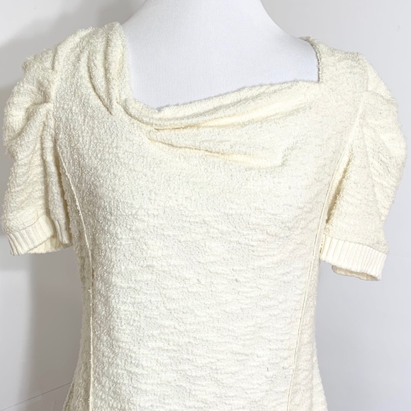 SOLD-NWT Anthropologie Nubby Knit Ruched Top - Picture 2 of 6
